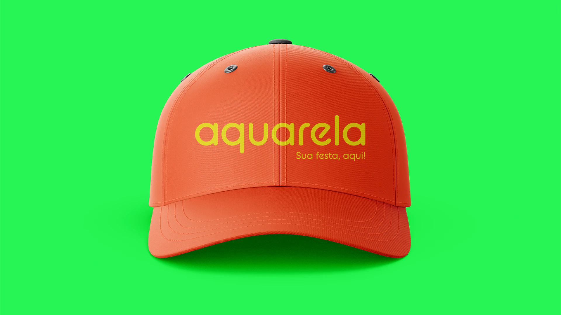 Orange Aquarela cap