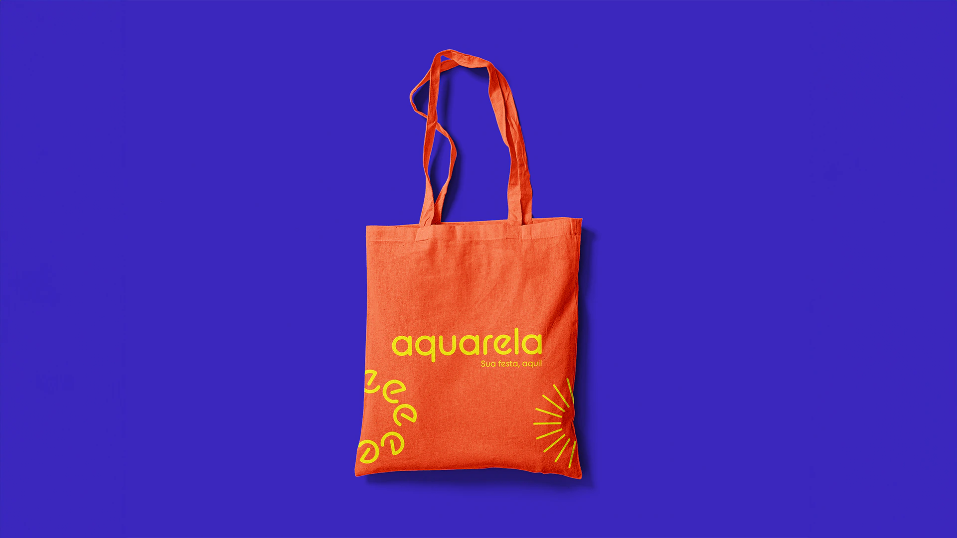 Orange Aquarela tote bag