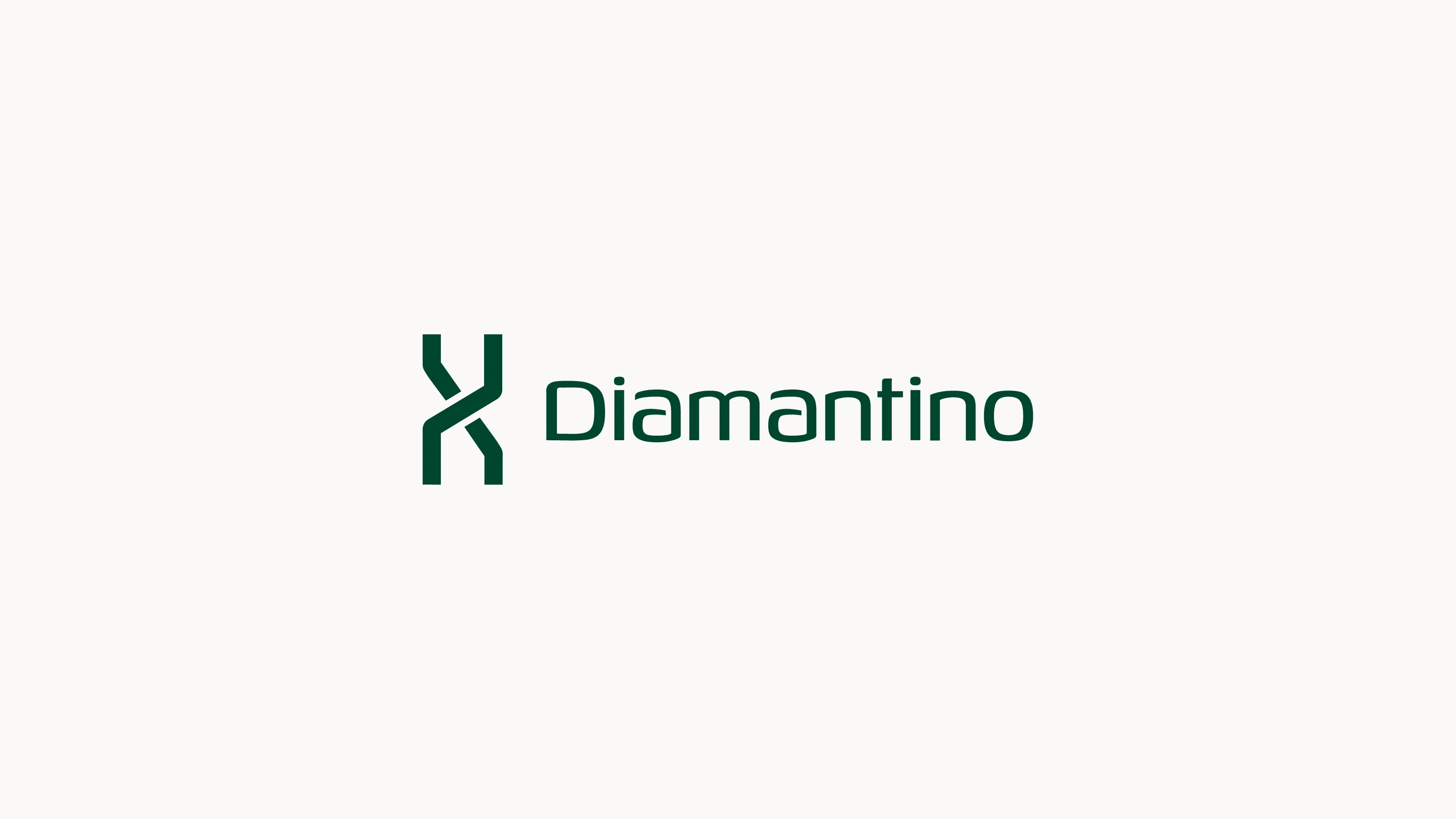 Diamantino logo in green on a light background