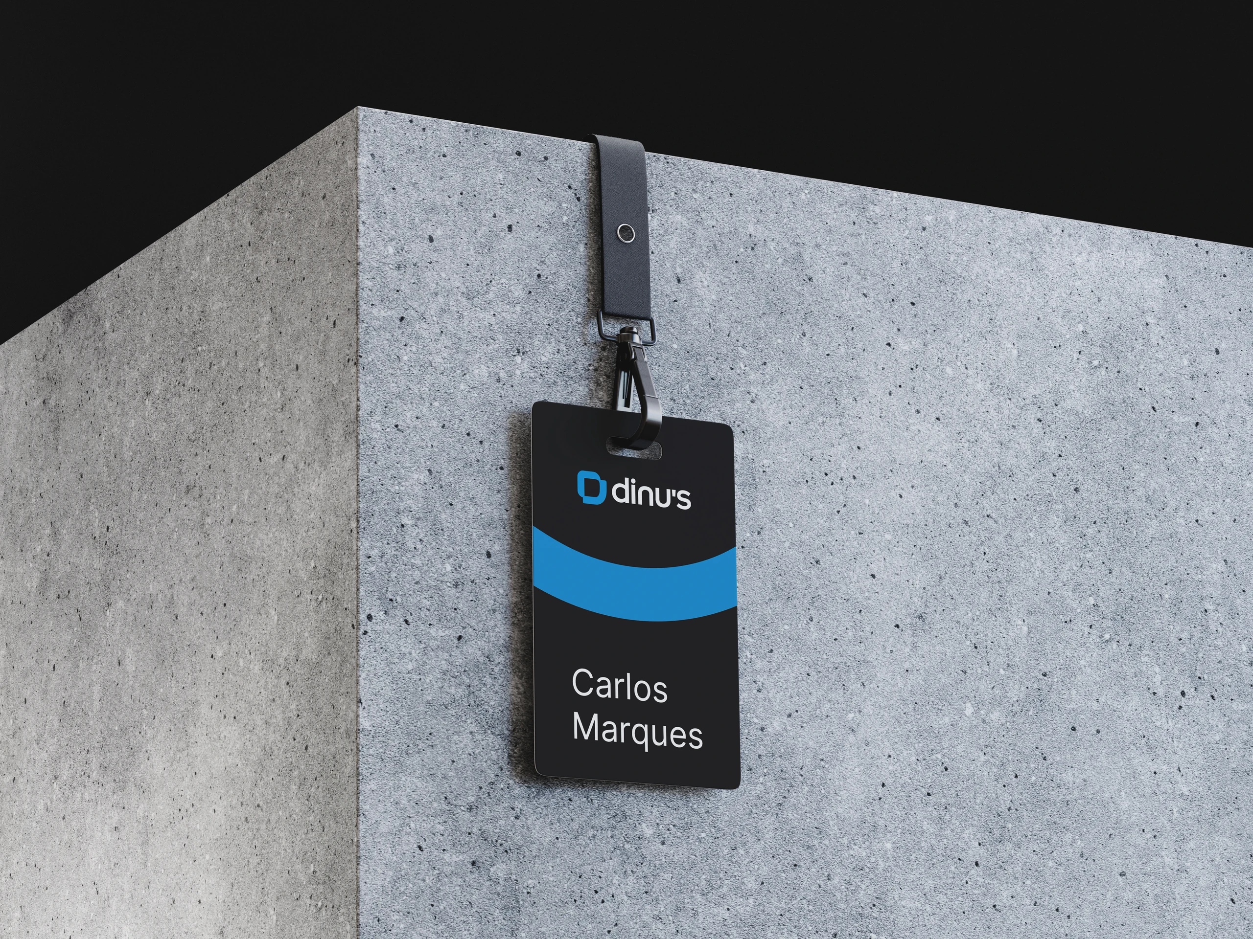 DINU’S ID badge