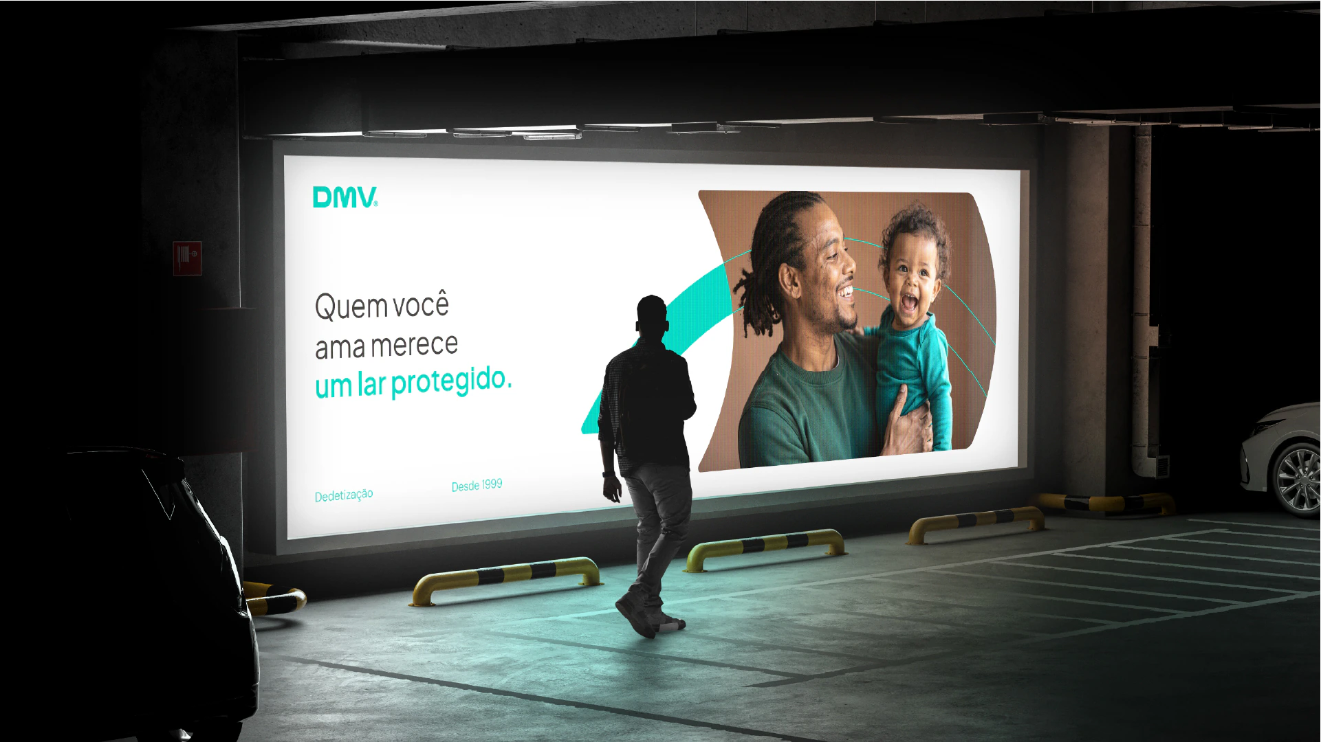 Lightbox reading “Quem você ama merece um lar protegido” (The ones you love deserve a protected home)