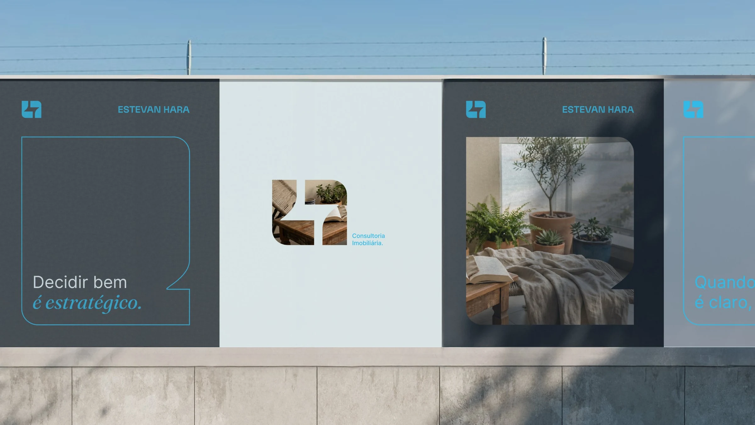Estevan Hara identity posters on a wall