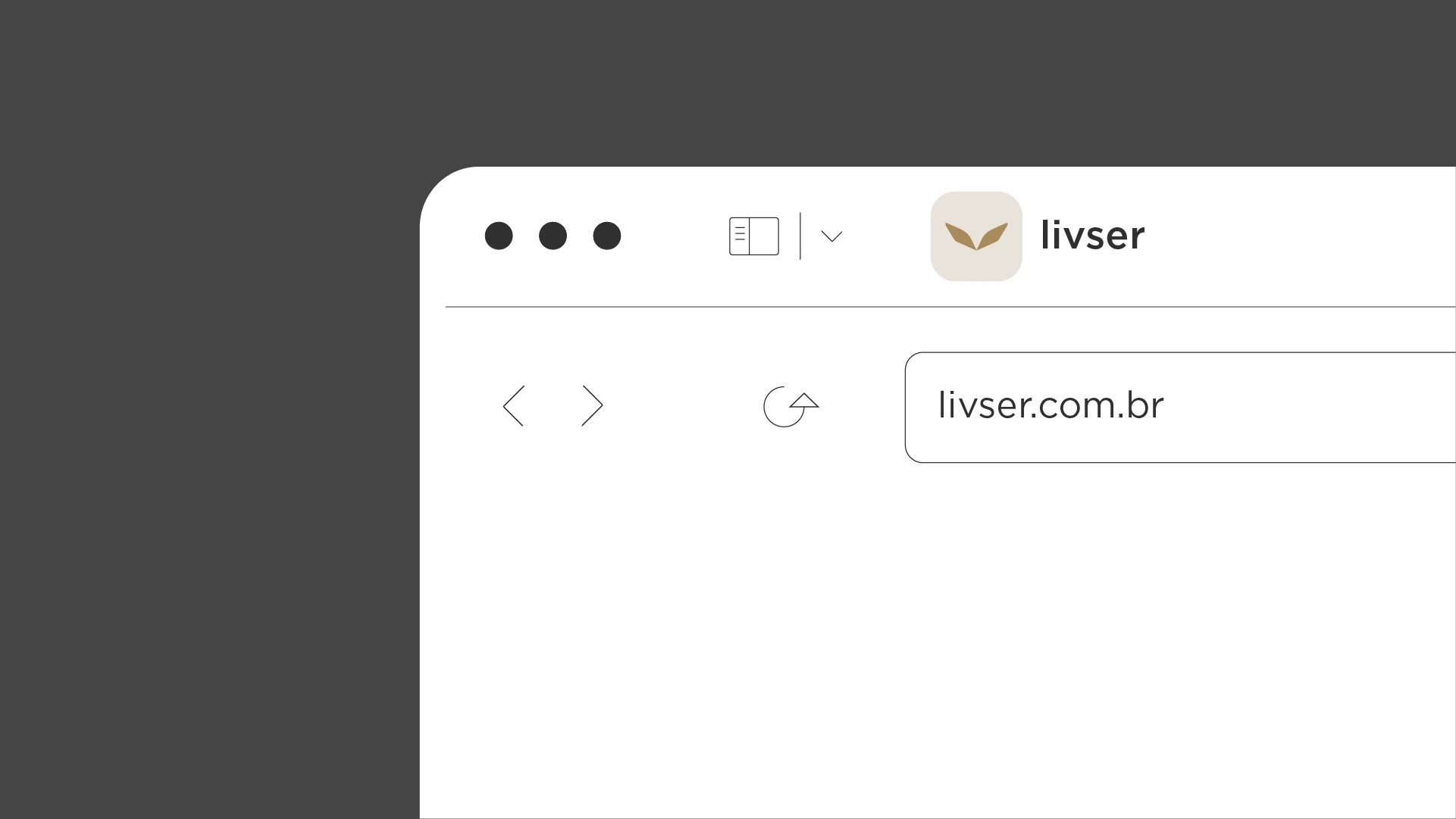 Browser showing the Livser website