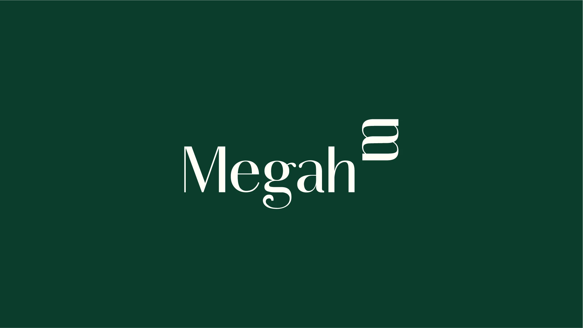 Megah logo on green