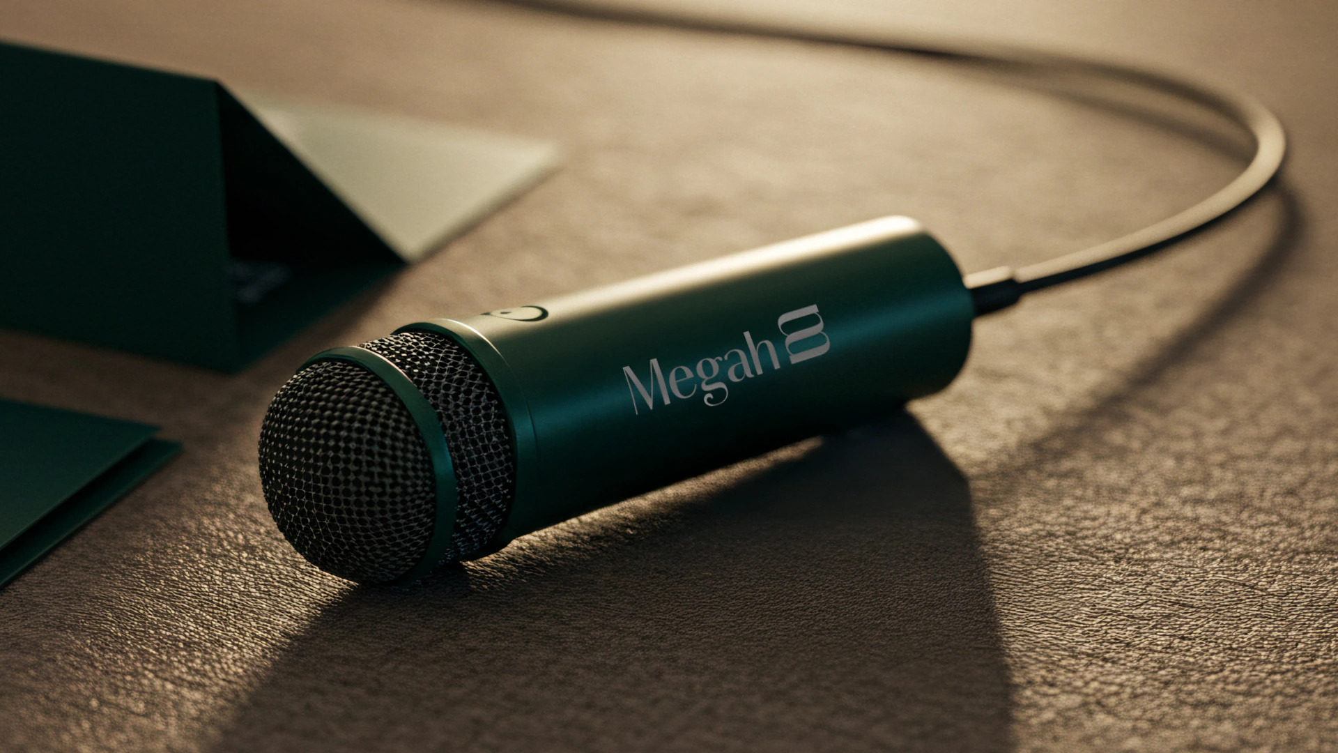 Microphone with the Megah logo