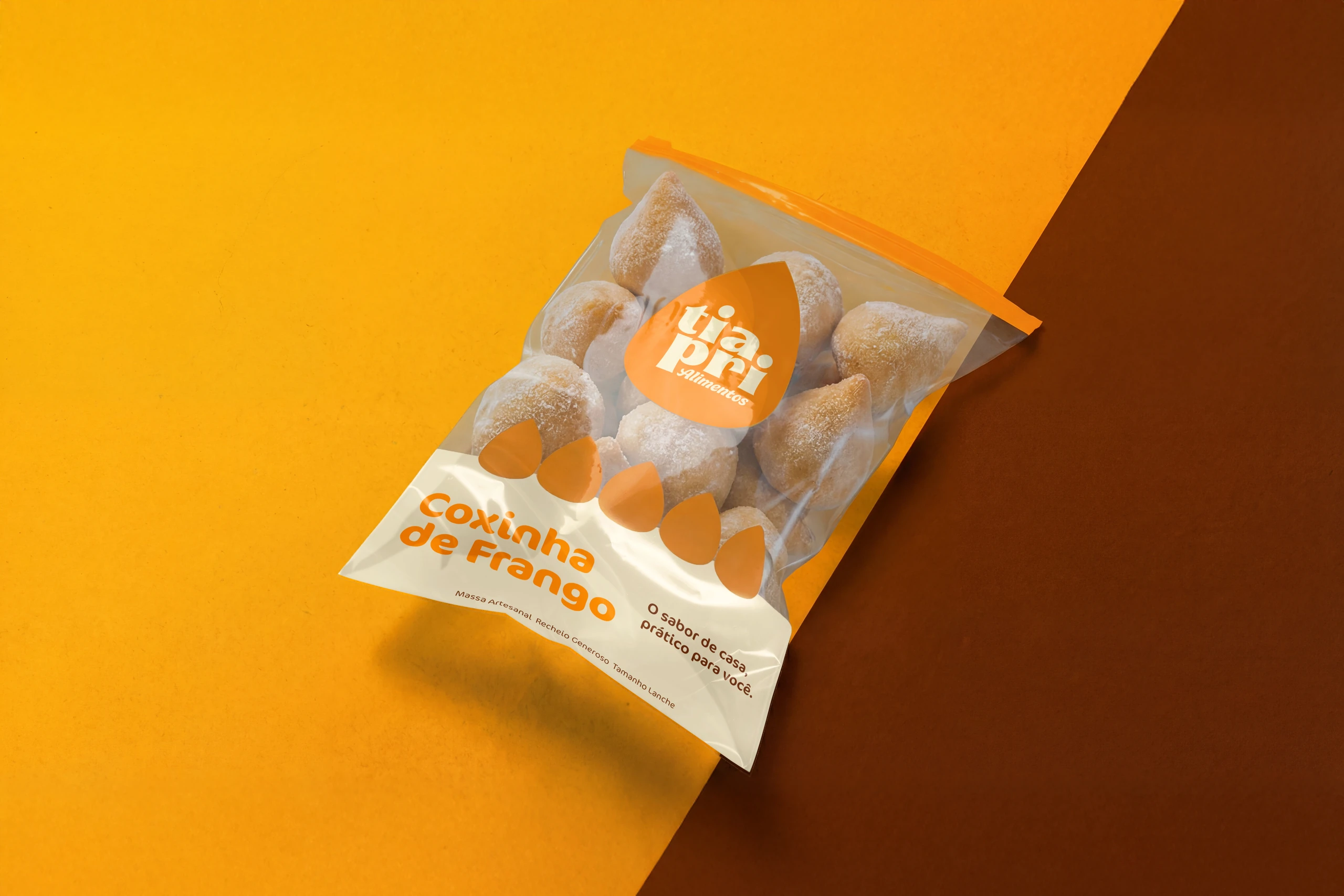 Tia Pri frozen coxinha packaging