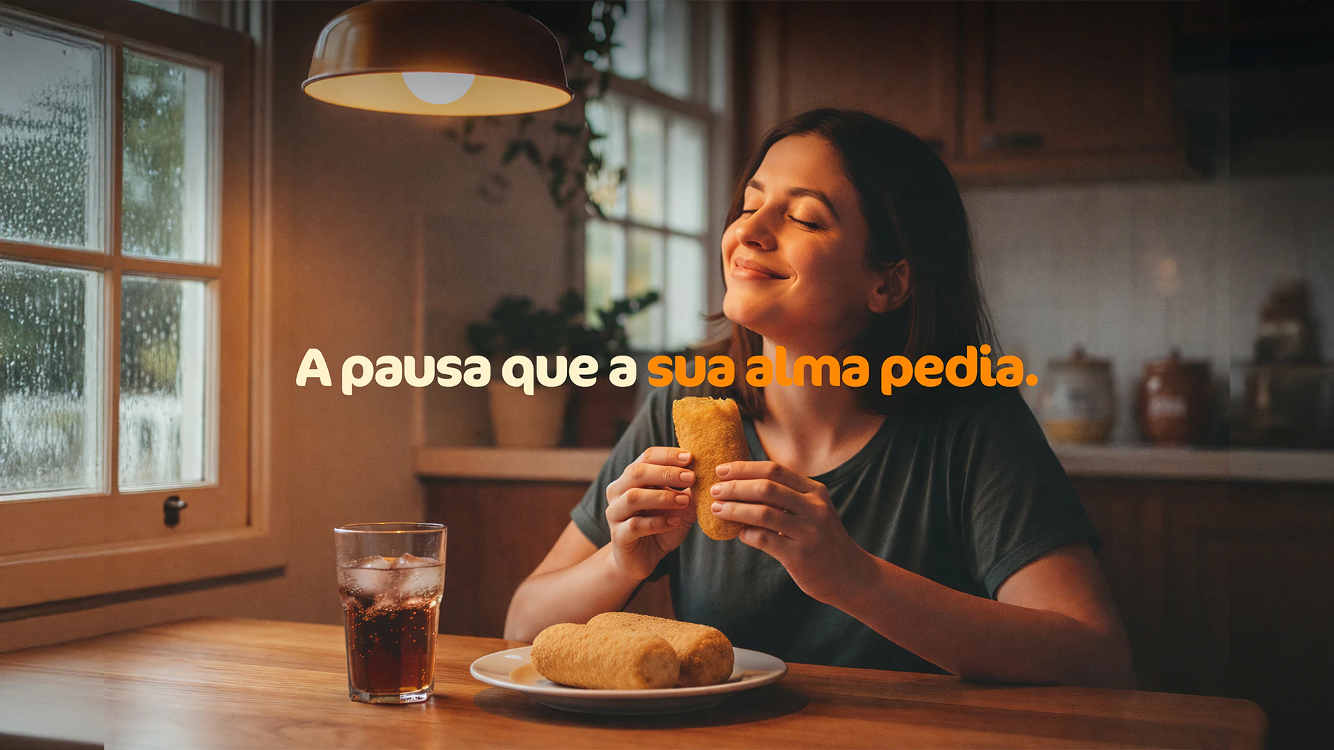 Ad reading “A pausa que a sua alma pedia.” (The break your soul was asking for.)