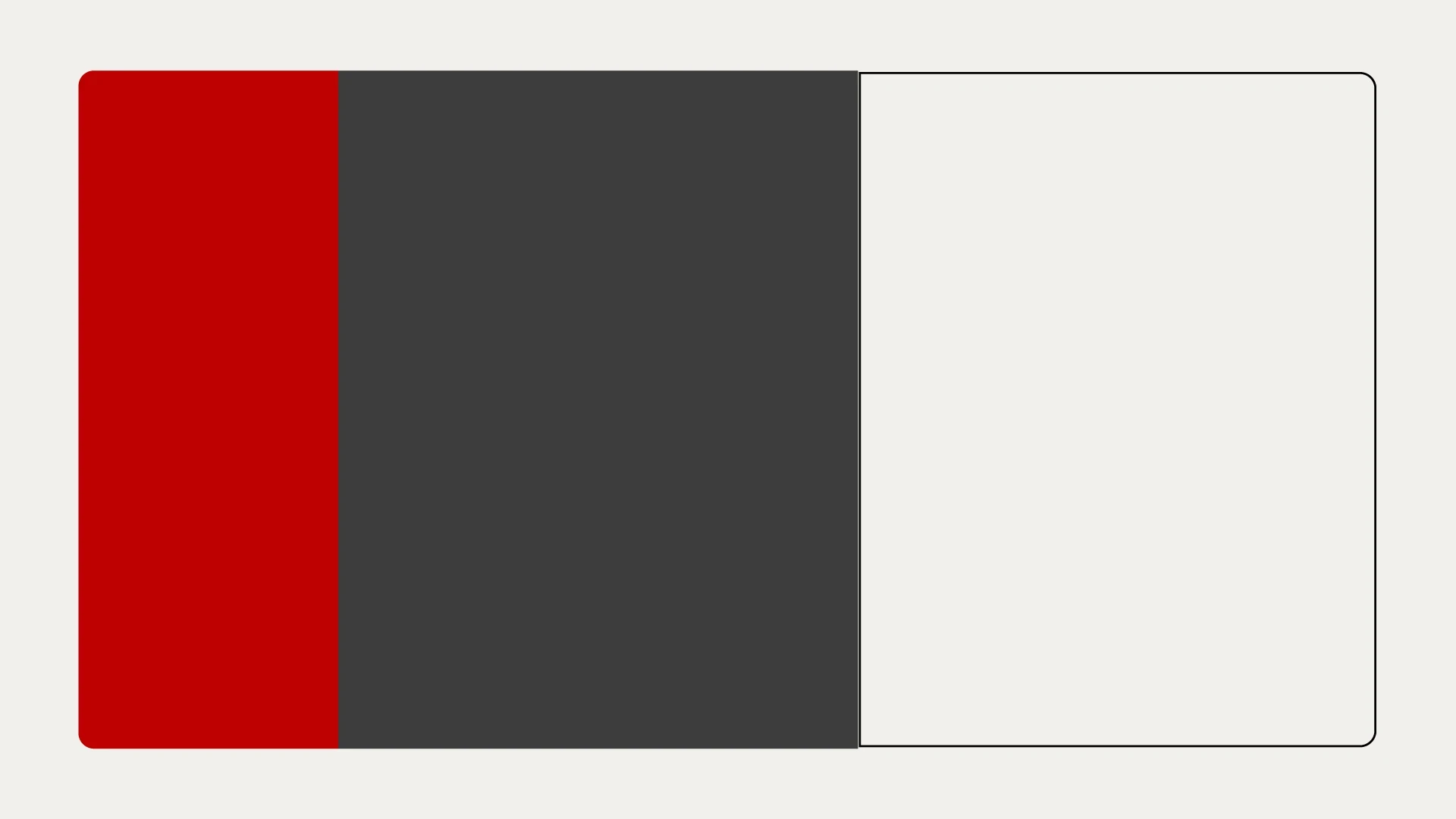 The brand box used as a frame, in red and graphite