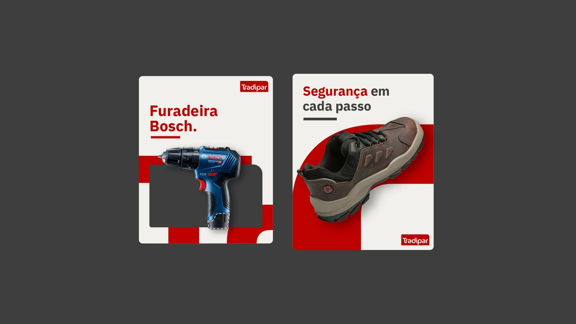 Product posts: a drill and safety footwear