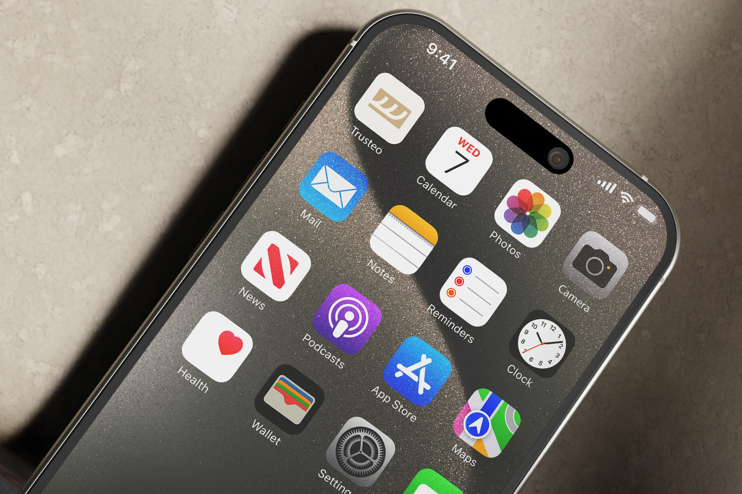Trusteo icon on a phone screen
